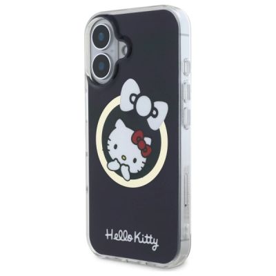 2. Hello Kitty IML Fun Bow Magsafe Hülle für iPhone 16 – Schwarz