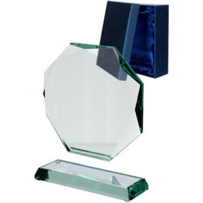 3. Glastrophäe mit abnehmbarem Sockel und Etui