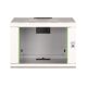 4. Digitus Unique 19" 7U Wand-Netzwerkschrank, 600 x 450 mm, Glastür, grau, ungeteilt, montiert, 100 kg