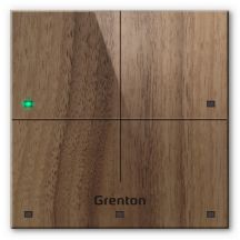 Grenton-Touchpanel / 4 Touchfelder / TF-Bus / dunkle Holzfront