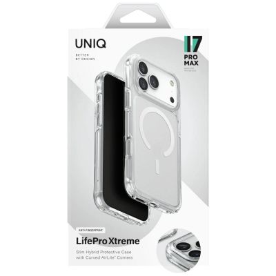6. Uniq LifePro Xtreme Magclick Ladehülle für iPhone 17 Pro Max - Klar-Glitzer
