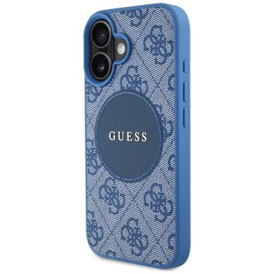 2. Guess 4G Circle Classic Logo MagSafe Hülle für iPhone 16 - blau