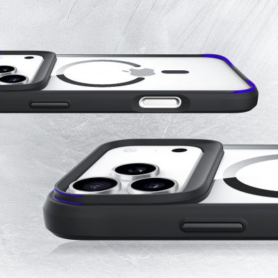 9. 3mk Satin Armor MagCase für iPhone 17 Pro Max – Transparent Schwarz