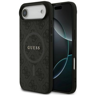 Guess 4G Ring Classic Logo MagSafe Hülle für iPhone 17 Air - Schwarz