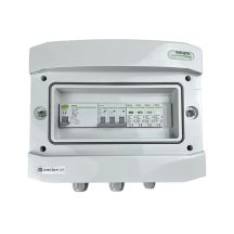 Hermetische IP65 EMITER-Wechselstromanschlussverteileranlage mit Überspannungsableiter Noark Typ 1+2, 32 A 3-F, FI-Schutzschalter Typ A 40 A/300 mA