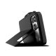 8. Puro Wallet Stand Case für iPhone 17 Pro aus Öko-Leder, mit Klappe, Geldbörse und Standfunktion - Schwarz