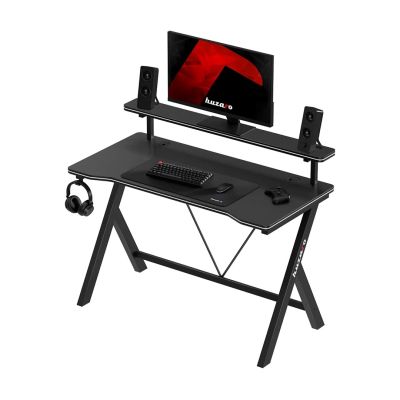6. Huzaro Hero 1.9 Schwarzer Gaming-Schreibtisch