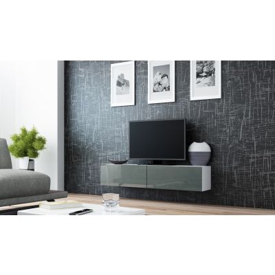 TV-Schrank VIGO '140' 30/140/40 weiß/grau glänzend