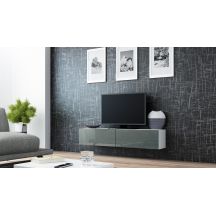 TV-Schrank VIGO '140' 30/140/40 weiß/grau glänzend