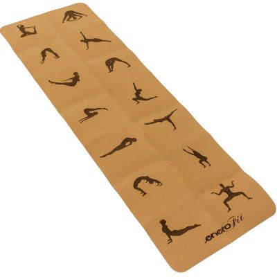8. Faltbare Yogamatte aus Kork, 183 x 61 x 0,4 cm, ENERO FIT