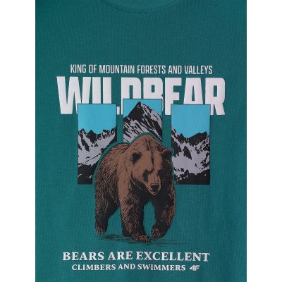 6. Normales bedrucktes Jungen-T-Shirt 4F 4FJKAW26TTSHM4456-46S