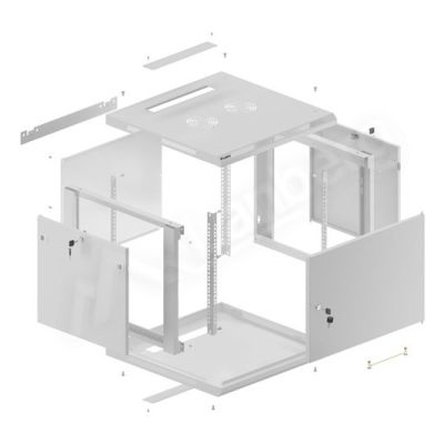 11. Lanberg WF01-6609-00S 9HE Rack-Wandschrank Grau