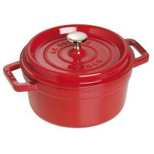 Runder gusseiserner Topf Staub – Kirschrot, 2,2 l