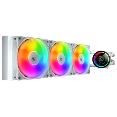 2. COUGAR DISS A LIQUIDO COUGAR 3MPSD360W POSEIDON ELITE ARGB 360 WHITE 392x121x27mm SKT 115x-1200-1700-1366-AM5-AM4-FM2-FM1-AM3 ARGB