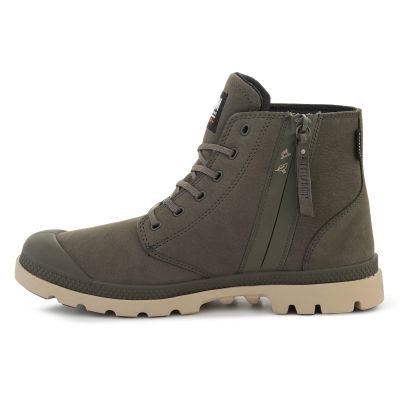 4. PALLADIUM PAMPA LITE+ ZIP WP+ OLIVE NIGHT 79577-325