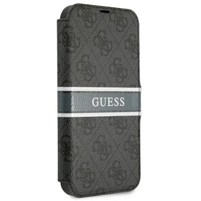 3. Guess GUBKP13L4GDGR iPhone 13 Pro / 13 6,1" grau/graues Buch 4G Stripe