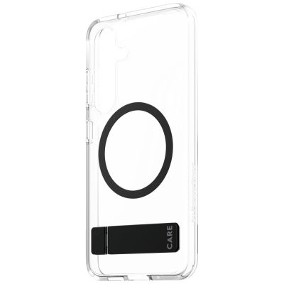 3. CARE by PanzerGlass Feature Black Kickstand & QI Case für Samsung Galaxy S25 – transparent