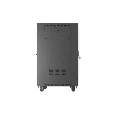 10. LANBERG Standschrank 19" 24U 600x800 Schwarze Glastür LCD (Flatpack) V2