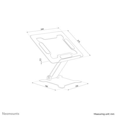12. Neomounts DS20-740BL1 Laptopständer Notebookhalter Schwarz 38,1 cm (15")