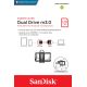 USB-Stick SanDisk ULTRA SDDD3-128G-G46 (128 GB; microUSB, USB 3.0; grau)