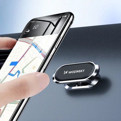 6. Wozinsky Selbstklebende magnetische Autohalterung 360 für Armaturenbrett Silber (WMH-06)