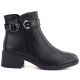 2. Schwarze Damen-Ankle-Boots aus Leder mit isolierter Sohle, Sergio Leone BT-25-S