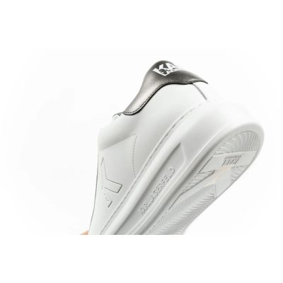 7. Karl Lagerfeld Herrenschuhe Sneaker Kapri aus naturfarbenem Leder, weiß