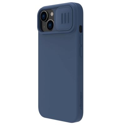 3. Nillkin CamShield Silky Silikonhülle iPhone 14 Plus Hülle mit Kameraschutz Blau