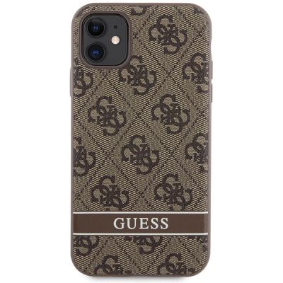 3. Guess GUHCN61P4SNW iPhone 11 / Xr braun/braunes Hardcase 4G Stripe