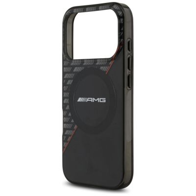 6. Mercedes AMG IML Doppelschicht-MagSafe-Hülle mit Rautenmuster für iPhone 18 Pro / 17 Pro – Schwarz und Rot