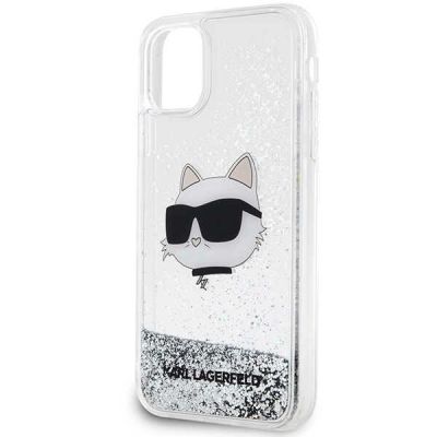 3. Karl Lagerfeld KLHCN61LNCHCS iPhone 11/ XR Silber/Silber Hardcase Glitter Choupette Head