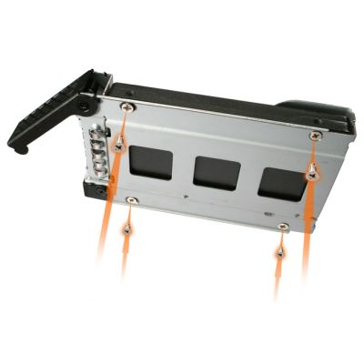 7. IcyDock Montageplatte 4x6,3cm SATAI-III/SAS auf 1x5,25" HDD/SSD