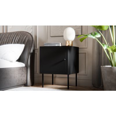 3. PALAZZO BIS 2-teiliger Nachttisch 45x39xH59 schwarz matt