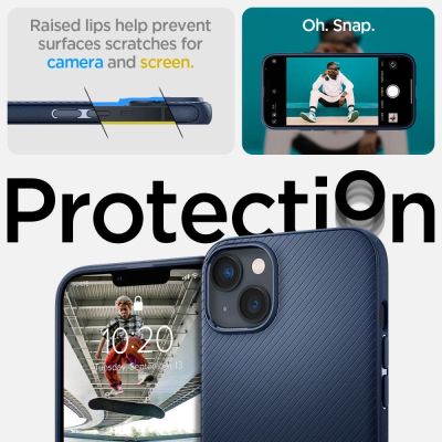 8. Spigen Mag Armor Hülle für iPhone 14 Plus – blau