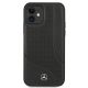 3. Mercedes Leder Perforated Area Case für iPhone 12 mini - Schwarz