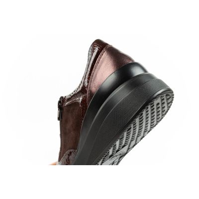 7. Scholl Emma Laces Damen Sport Leder Braun Plateauschuhe