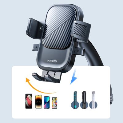 11. Joyroom JR-OK6 Klemm-Telefonhalter auf dem Glas – Schwarz