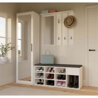 8. TALLIN WHITE SCHUHSCHRANK