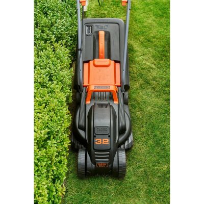 8. Black & Decker BEMW351-QS Rasenmäher, Standard-Rasenmäher, Schwarz, Orange