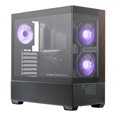 Cooler Master Elite 690 Midi-Tower aus Holz, Schwarz