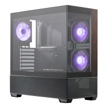 Cooler Master Elite 690 Midi-Tower aus Holz, Schwarz
