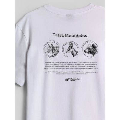 7. Locker geschnittenes Damen-T-Shirt mit Aufdruck 4F 4FKAW26TTSHF4507-10S