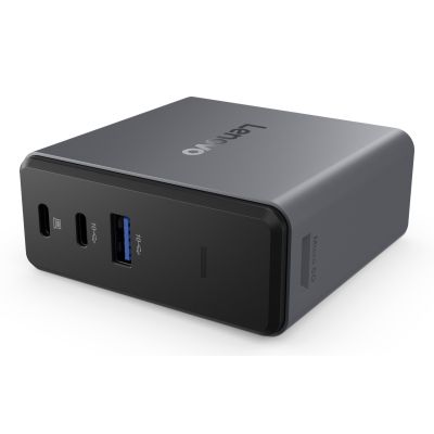 5. Lenovo X9 Ladestation mit GaN-Anbindung, kabelgebunden, USB 3.2 Gen 2 (3.1 Gen 2), Typ-C, Grau