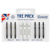 Shafty Harrows TRI PACK Supergrip 3x3 schwarz, weiß