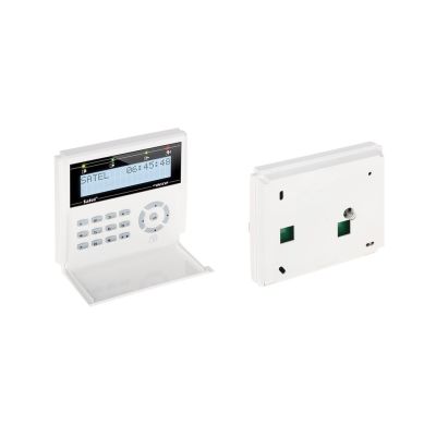SATEL LCD-Tastatur mit 125-kHz-Näherungskartenleser (weiße Hintergrundbeleuchtung, weißes Gehäuse)