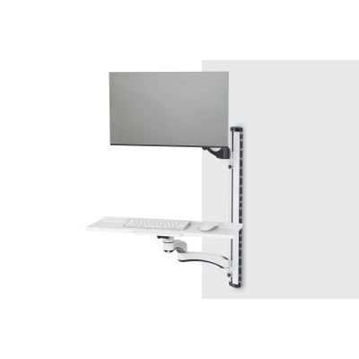 11. Einzelner Wandarm 1xLCD + Tastatur, max. 32" und 8 kg, 360° Neigung und Drehung (PIVOT)