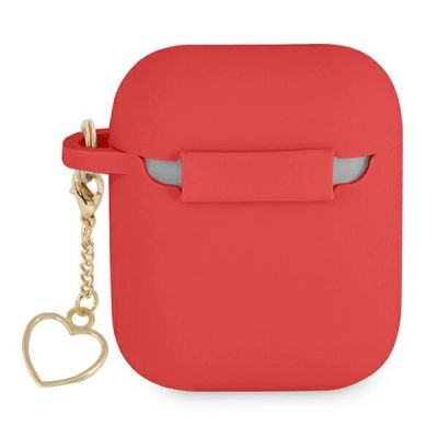 2. Guess, GUA2LSCHSR AirPods decken rot/rote Silikon-Charm-Herzkollektion ab