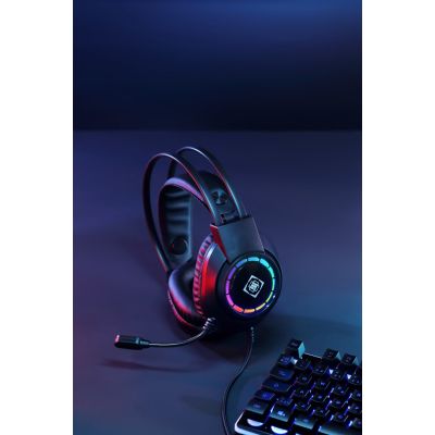11. Deltaco Gaming GAM-168 Kopfhörer/Headset mit Kabel, Kopfbügel, USB Typ-A, Schwarz