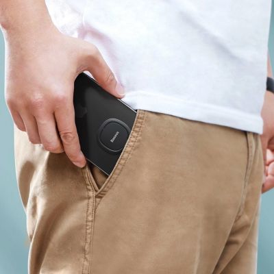 10. Baseus ultradünner selbstklebender Ringhalter Telefonständer silber (SUYB-0S)