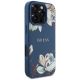 4. Guess Grained Printed Flower Pattern MagSafe Case für iPhone 16 Pro Blau